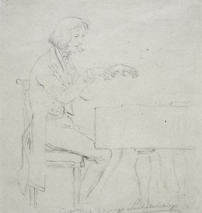 Frédéric Chopin (1810-49) au piano à queue - January Suchodolski